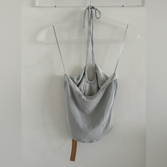 NWT Reformation Anders knit top in silver sparkle - Picture 5 of 7